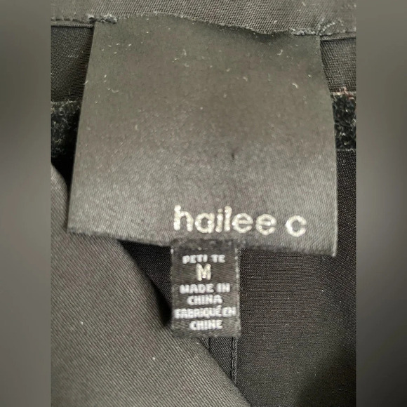 Anthropologie Hailee C Pilcher Black Classic Tuxedo Dress Size M - Picture 8 of 13